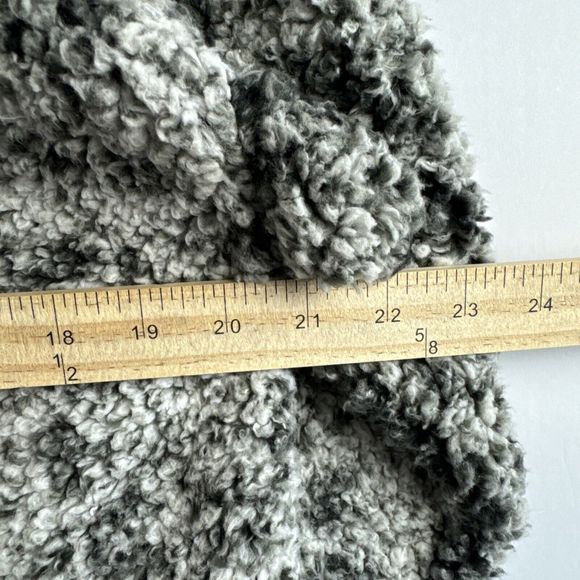 True Grit Sherpa Fleece Mens Pullover Sweater Small Gray Quarter Zip Warm - Picture 6 of 7